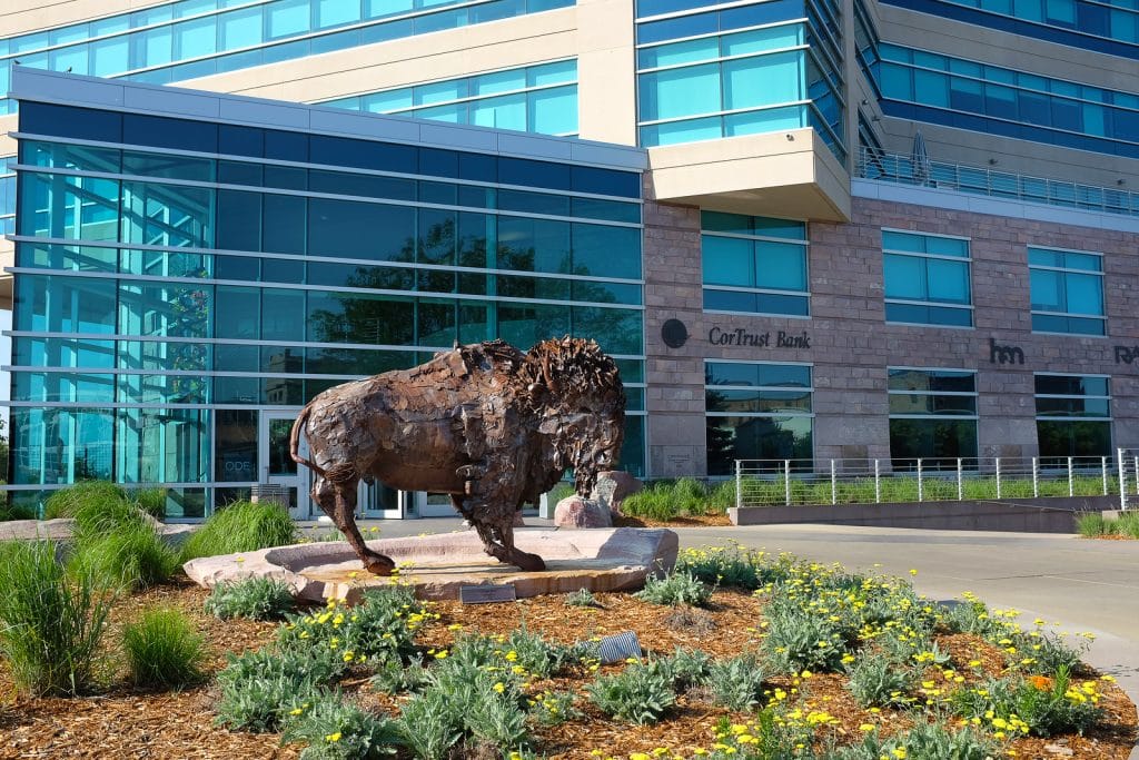 Bison Sculpture at Cherapa Place along the Sioux City Riverwalk presented by Tripps Plus Las Vegas