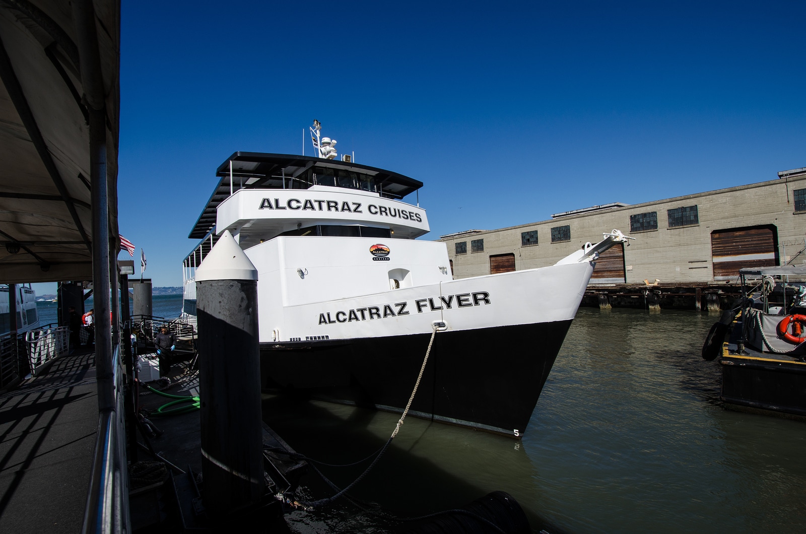 The Alcatraz Cruises boat by Tripps Plus Las Vegas